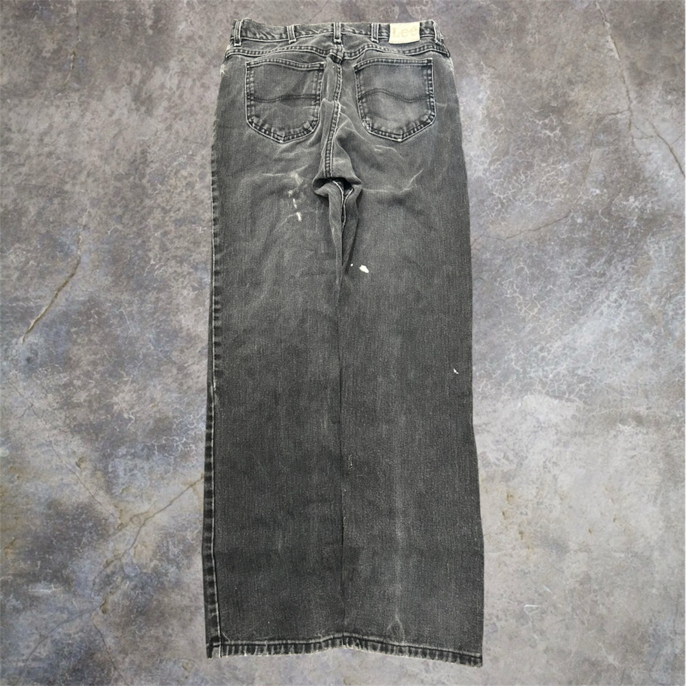 Baggy Vintage Lee Faded Black Denim Jeans Men's 34x34